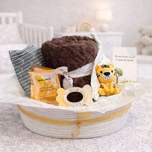 Luxury Newborn Baby Gift Basket Baby Shower Gift Set for New Parents
